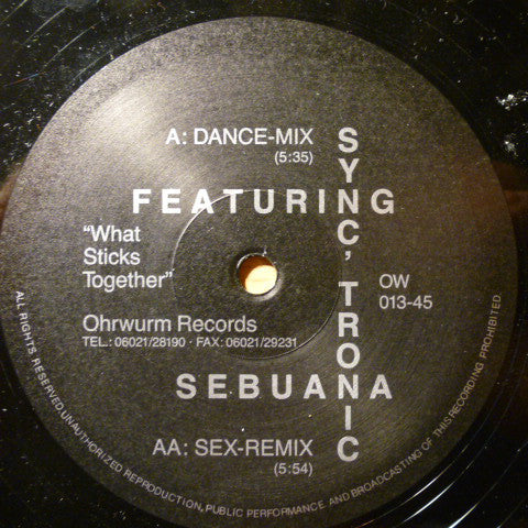 Sync' Tronic : What Sticks Together (12")