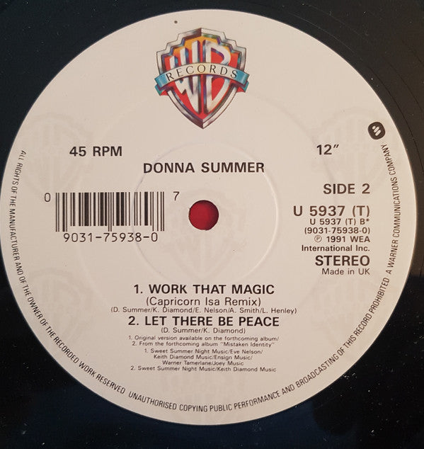 Donna Summer : Work That Magic (12")