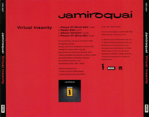 Jamiroquai : Virtual Insanity (CD, Maxi, Promo)
