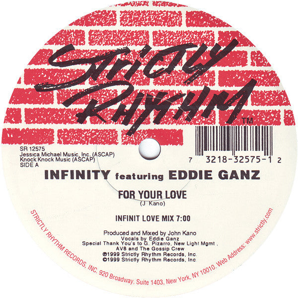 Infinity Featuring Eddie Ganz : For Your Love (12")