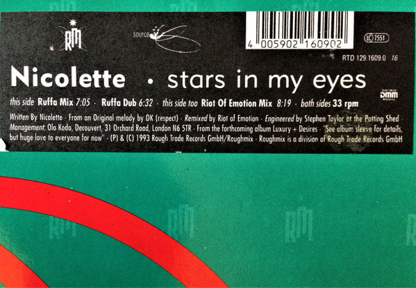 Nicolette : Stars In My Eyes (12", W/Lbl, Bla)