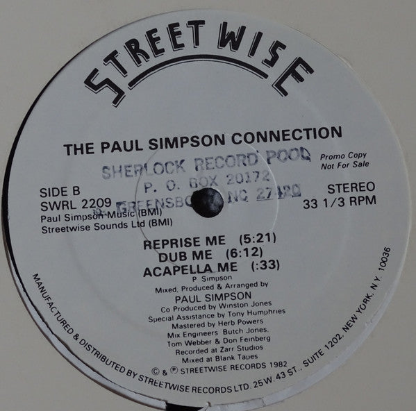 Paul Simpson Connection : Use Me Lose Me (12", Promo)