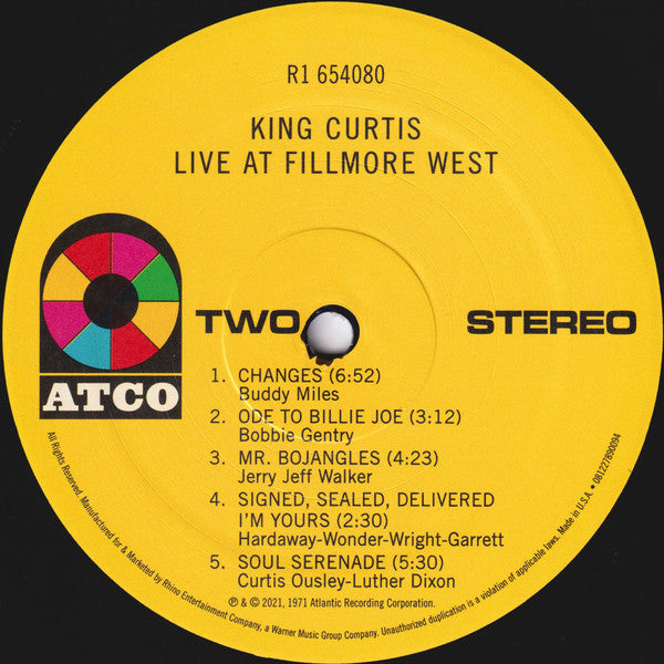 King Curtis : Live At Fillmore West (LP, Album, Club, RE, RM, 180)