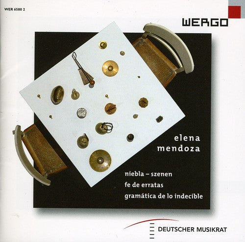 the album cover for Mendoza / Neue Vocalsolisten Stuttgart / Engel - Scenes from Niebla / Fe de Erratas / Gramatica