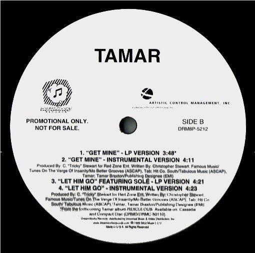 Tamar : Just Cuz (12", Promo)