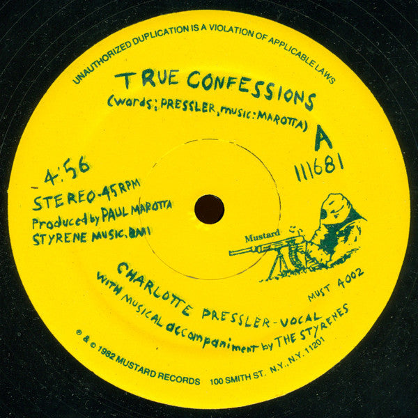 Charlotte Pressler : True Confessions (12")