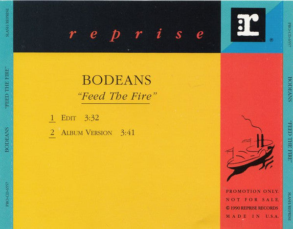 BoDeans : Feed The Fire (CD, Single, Promo)