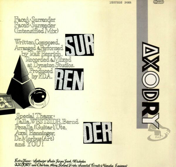 Axodry : Surrender (12", Maxi)