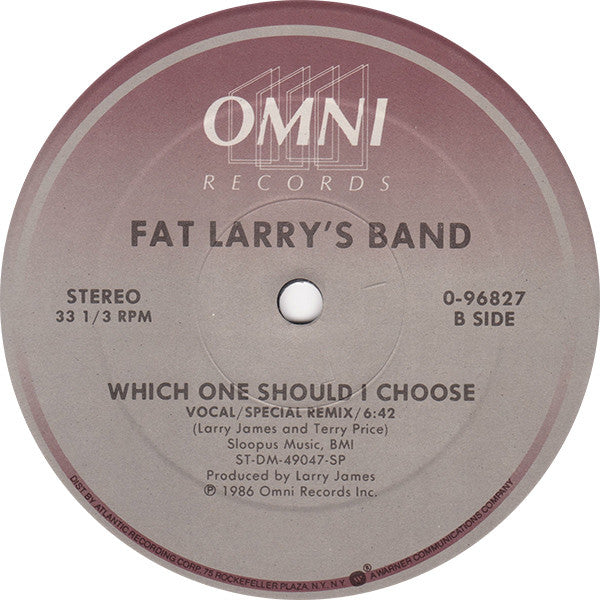 Fat Larry's Band : Zoom / Which One Should I Choose (12", Maxi)