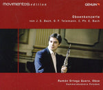 the album cover for Ramon Ortega Quero - Oboe Concerts By Telemann & Bach