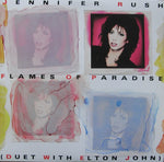 Jennifer Rush With Elton John : Flames Of Paradise (12", Promo)