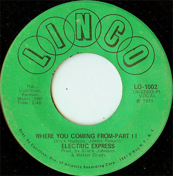 Electric Express* : Where You Coming From (7", PL )