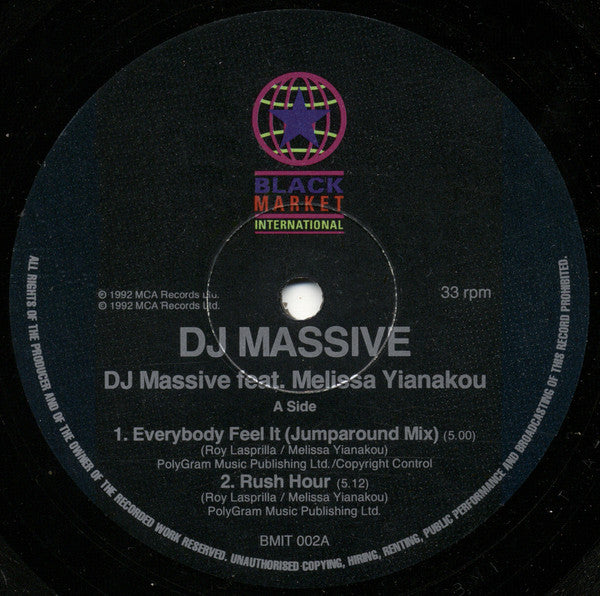 DJ Massive Featuring Melissa Yianakou* : Everybody Feel It (12")