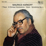 the album cover for Maurice Karkoff - Symphony No 4 7 PCS for Orch