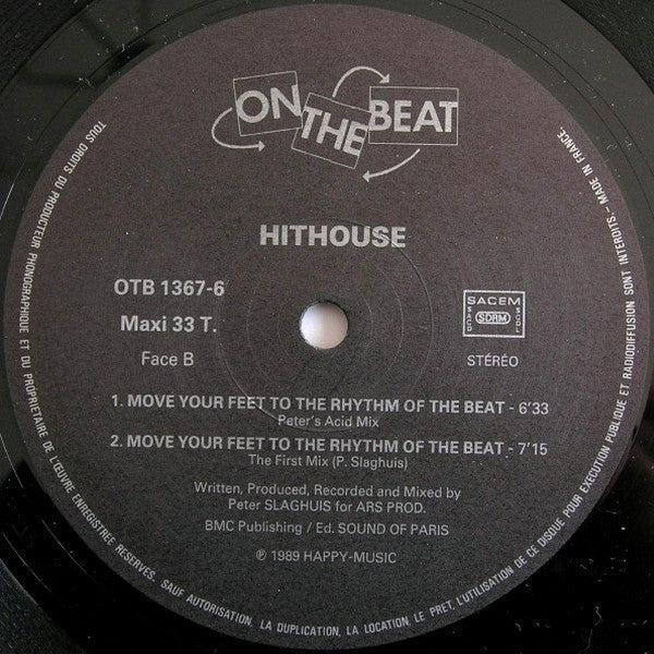 Hithouse : Move Your Feet To The Rhythm Of The Beat (12", Maxi)