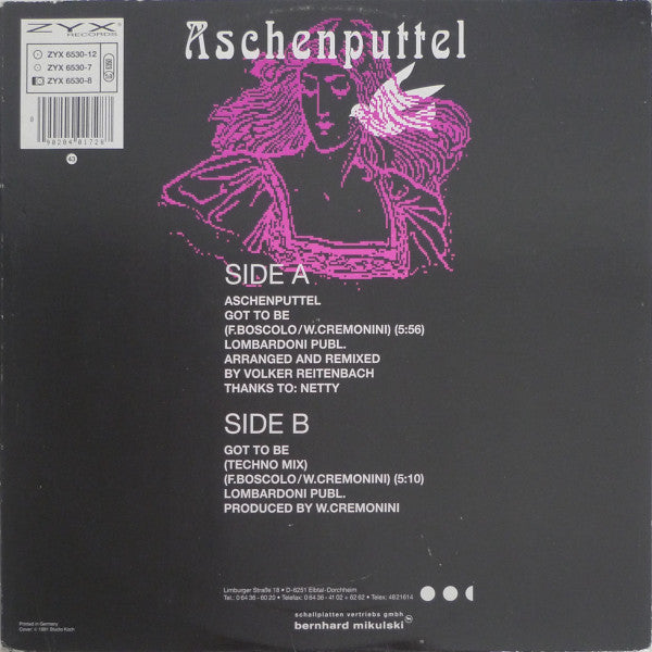 Hypnotyk Feat. Oscar Von Woolkenstein : Aschenputtel - Got To Be (12", Maxi)