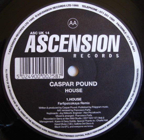 Caspar Pound : House (12")