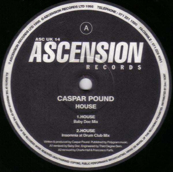 Caspar Pound : House (12")