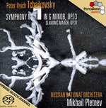 the album cover for MIKHAIL PLETNEV - Symphony 1 & Slavonic March