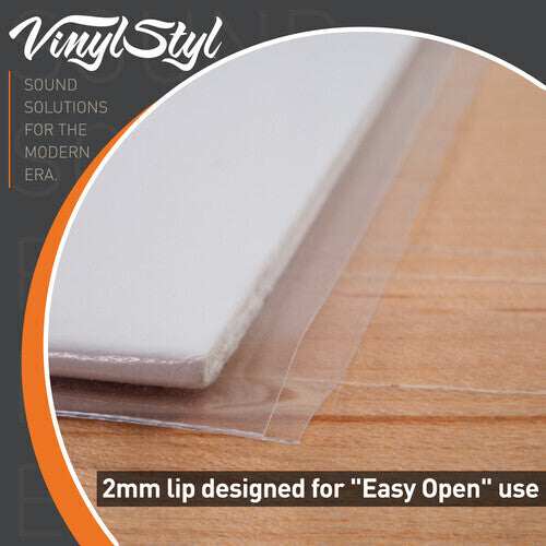 Vinyl Styl 12 Inch Outer Record Sleeves - Open Top - 100 Count - (Clear)