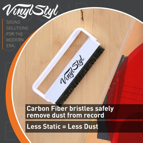 Vinyl Styl Anti-static Vinyl Record Cleaning Brush - Micro Fiber (White)