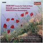 the album cover for Efi Christodoulou - Violin Music By Debussy Elgar Sibelius
