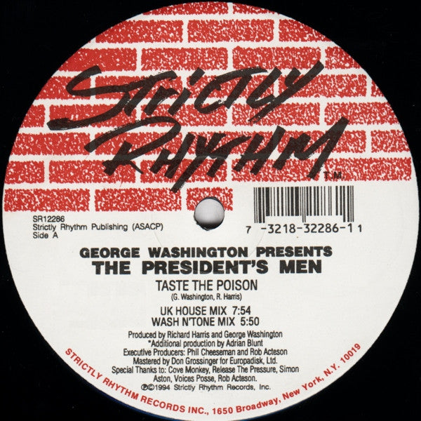 George Washington (2) Presents The President's Men : Taste The Poison (12")