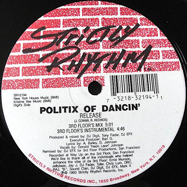 Politix Of Dancin'* : Release (12")