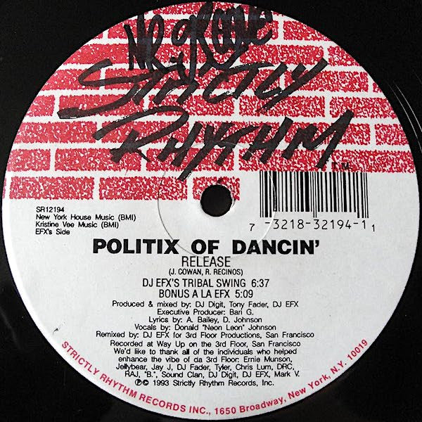 Politix Of Dancin'* : Release (12")