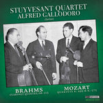 the album cover for Brahms / Mozart / Stuyvesant Quartet - Stuyvesant Quartet with Al Gallodoro