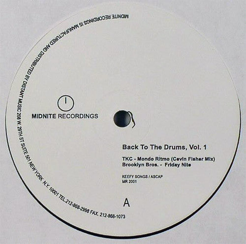 Various : Back To The Drums, Vol. 1 (12")