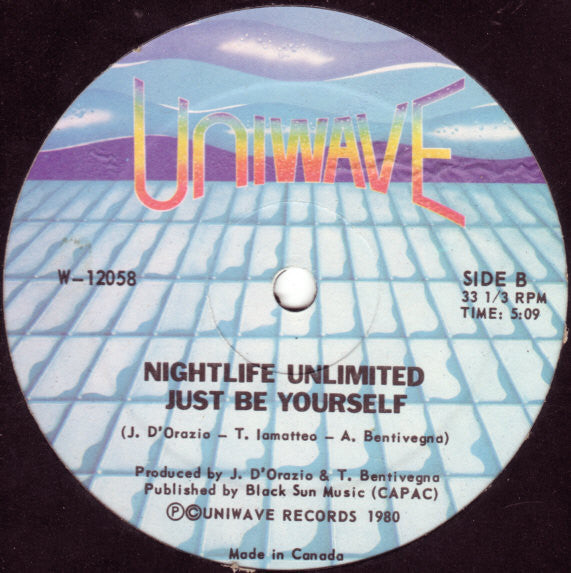 Nightlife Unlimited : Just Be Yourself (12")
