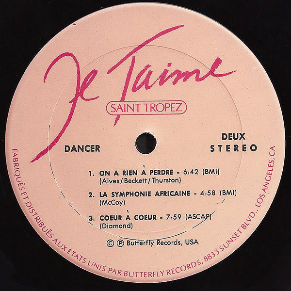 Saint Tropez : Je T'Aime (LP, Album, Kee)