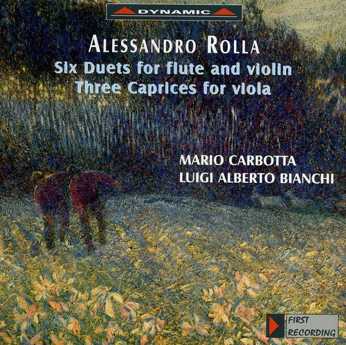 the album cover for A. ROLLA - Six Duets for Flute & Viola / Three Caprices for