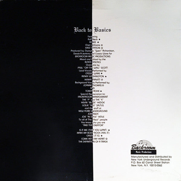 Various : Back To Basics (LP, Comp, Bla)