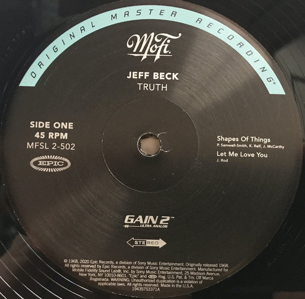 Jeff Beck : Truth (2x12", Album, Ltd, Num, RE, RM, Gat)