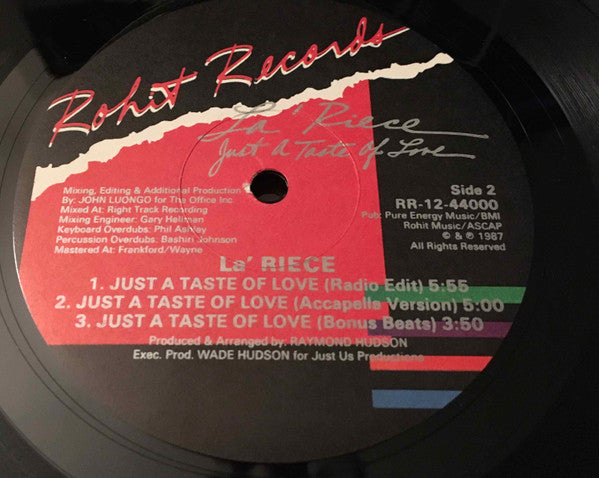 La' Riece : Just A Taste Of Love (12")