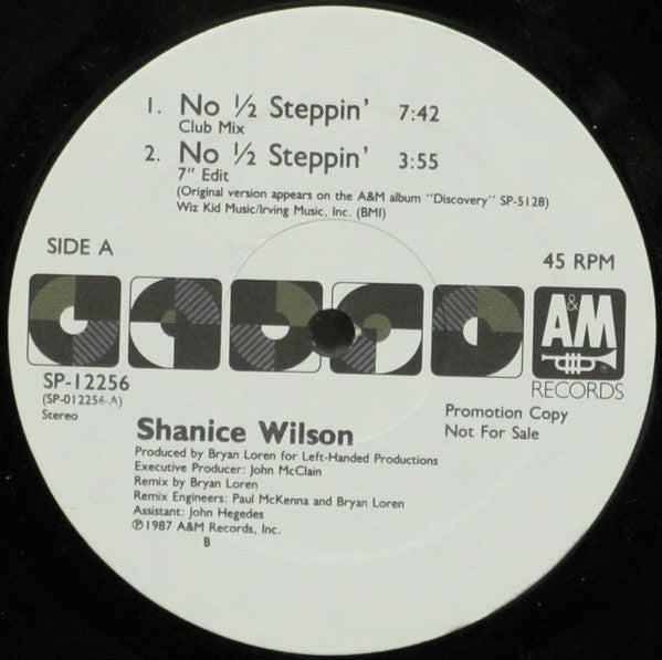 Shanice Wilson : No 1/2 Steppin' (12", Single, Promo)