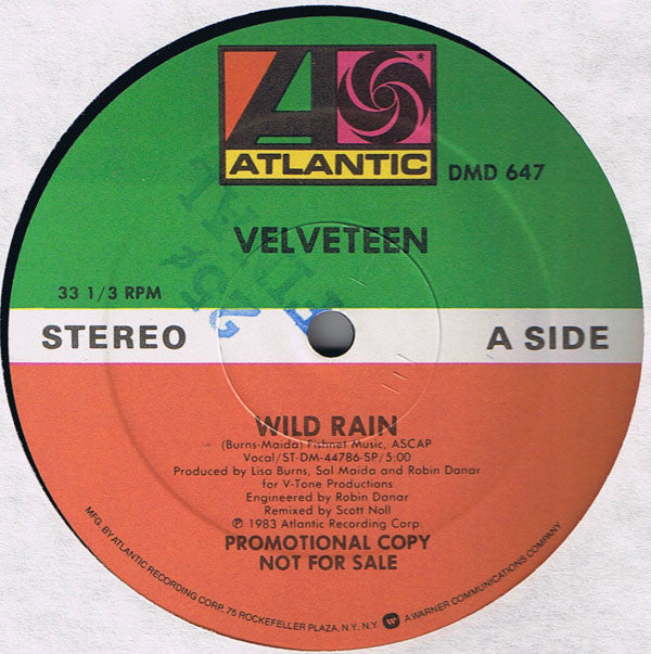 Velveteen (2) : Wild Rain (12", Promo)