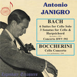 the album cover for Antonio Janigro - Plays Bach & Boccherini