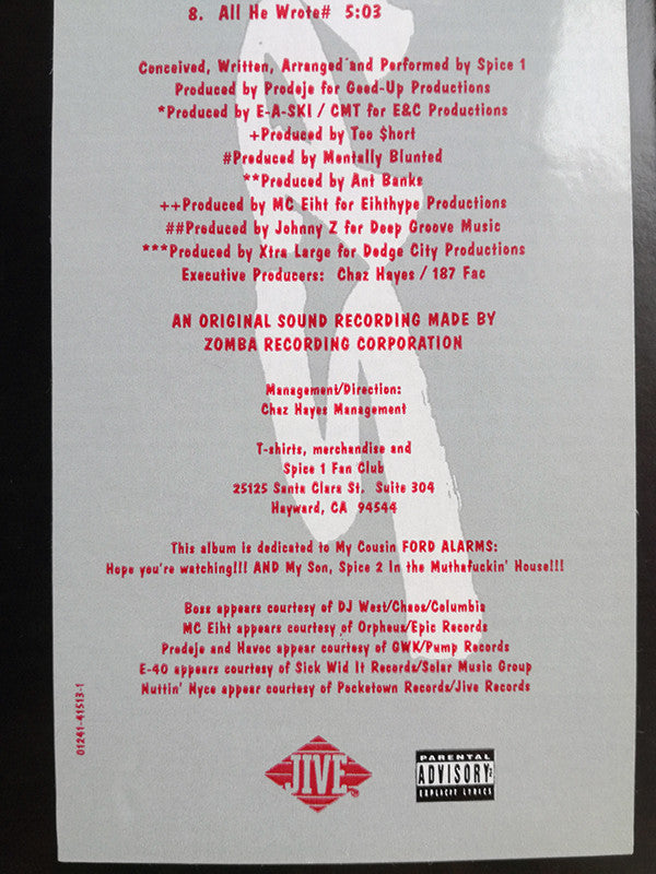 Spice 1 : 187 He Wrote (LP, Album)