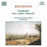 the album cover for Bela Drahos - Symphonies 5 & 6 'Pastoral'