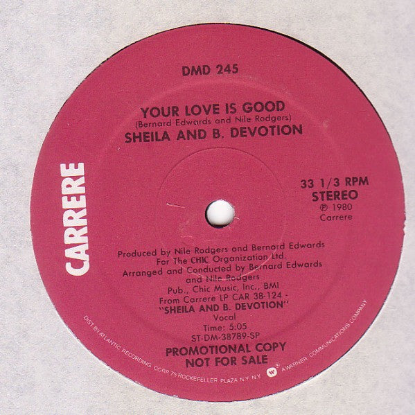 Sheila And B. Devotion* : King Of The World / Your Love Is Good (12", Promo)
