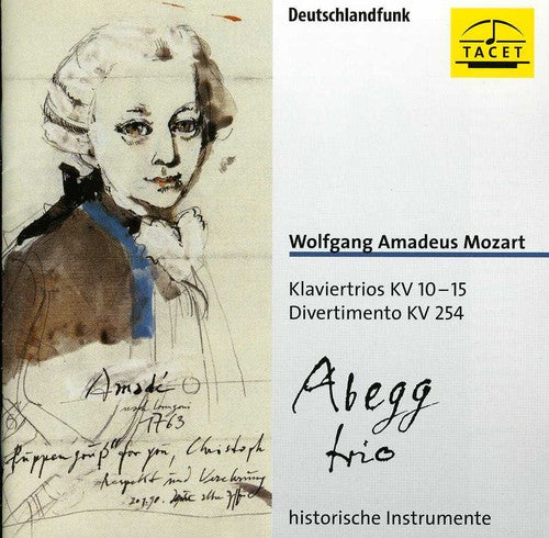 the album cover for Mozart / Abegg Trio - Klaviertrios KV 10-15 & Divertimento KV 254