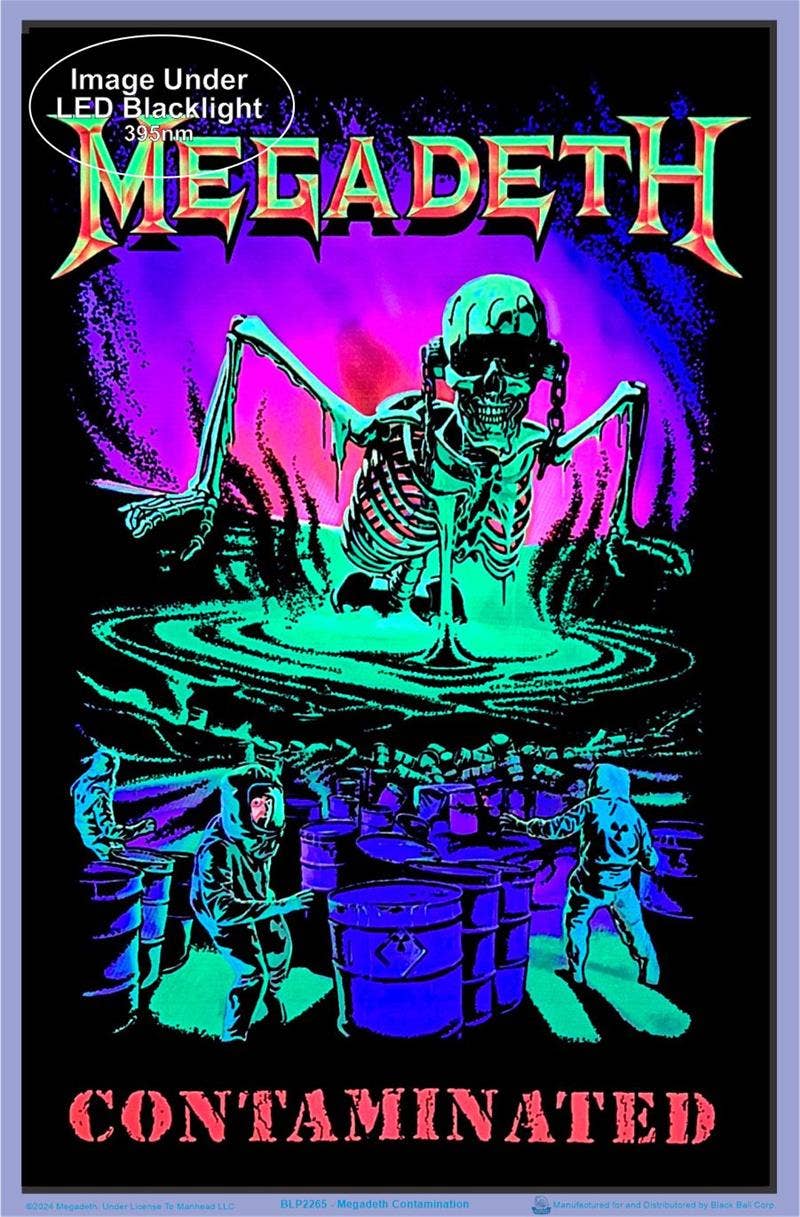 Megadeth - Contamination Blacklight Poster - 23" x 35"
