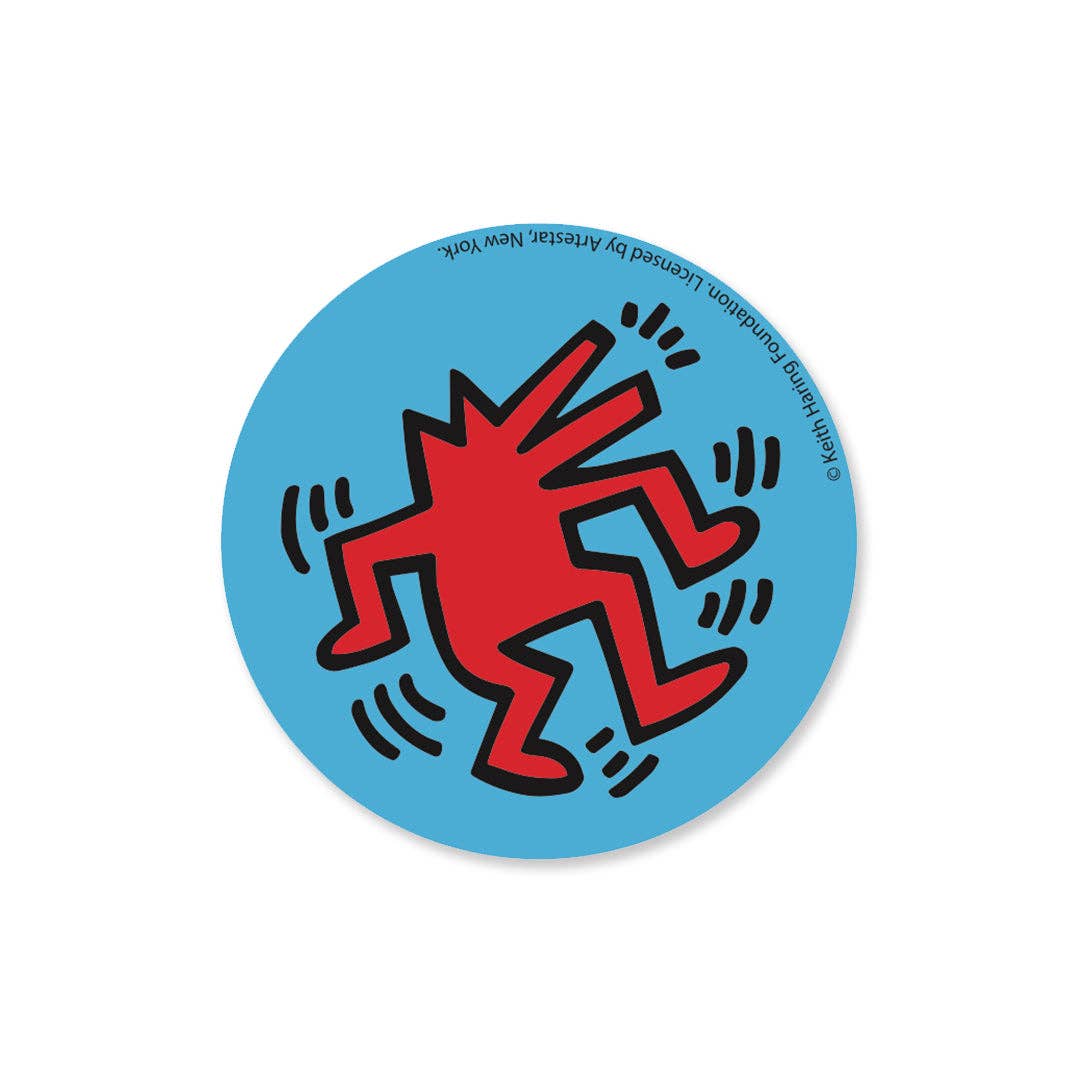 Red Dancing Dog Button