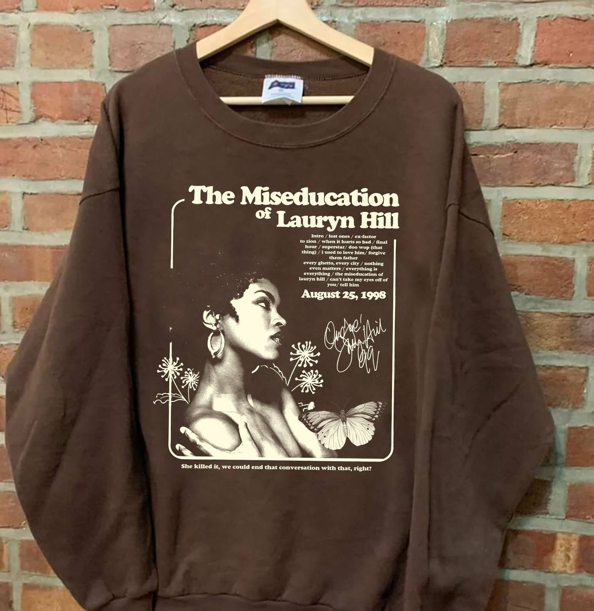 Lauryn Hill Retro Rock Tee Unisex Miseducation Cotton Shirt