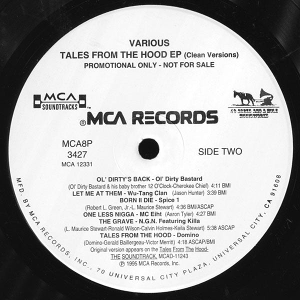 Various : Tales From The Hood EP (Clean Versions) (12", Promo)