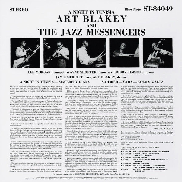 Art Blakey & The Jazz Messengers : A Night In Tunisia (LP, Album, Ltd, RE, RP, 180)
