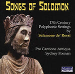 the album cover for Pro Cantione Antiqua - Songs of Solomon